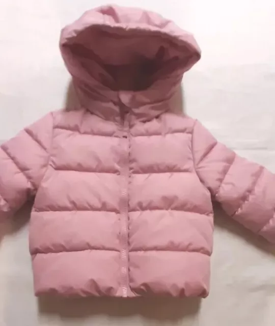 Baby Girl Pink Hooded Puffy Jacket by The Children's Place Size 12 months