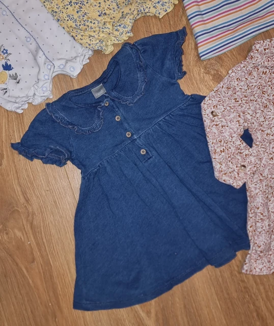 #27 Large Bundle Of Baby Girls All Next Clothes Age 9-12 Months Outfits Dresses 2