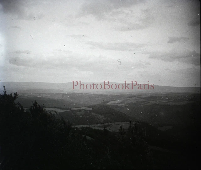 France Paysage c1920 Photo NEGATIVE Plaque de verre Vintage V28L14n5