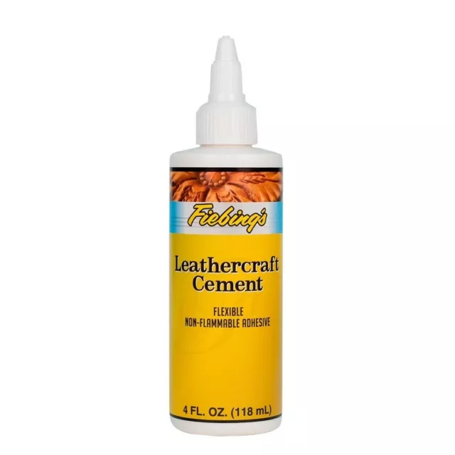 Fiebing's Leathercraft Cement 4 & 32oz - High Strength Bonding Adhesive