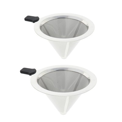 riutilizzabile versare sopra il filtro da caffè cono caffè gocciolatore rimovibile tazza filtro stand Versare sopra il filtro da caffè in acciaio inox 