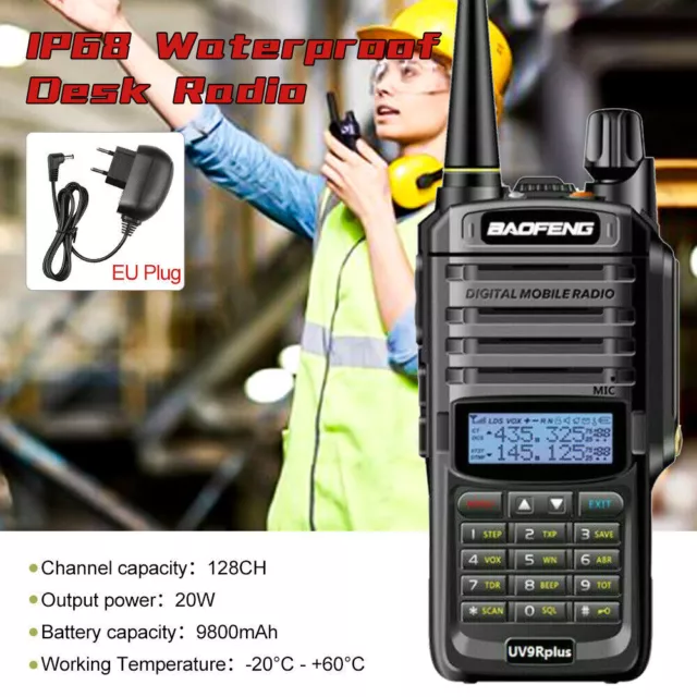 Baofeng UV-9R PLUS 20W Walkie Talkie VHF/UHF Dual Band Two Way Radio Authentic