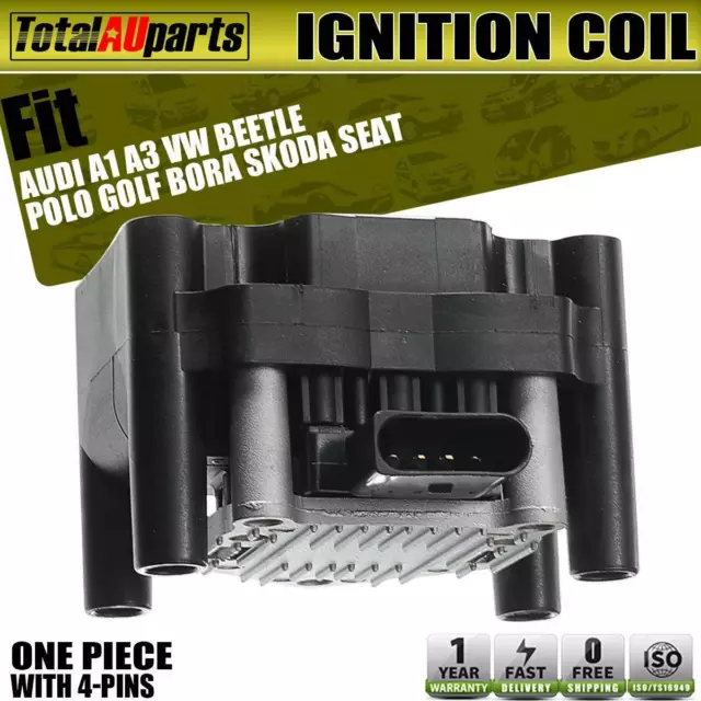 Ignition Coil Pack for VW Beetle Polo Golf Bora Jetta Audi A1 A3 Skoda Seat 1.8L