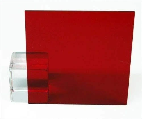 1/8 3mm Dark Red Translucent Acrylic Plexiglass Sheet 12x12 Cast 0.118 Thick ...