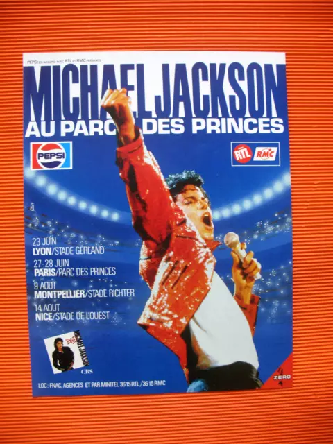 Michael Jackson Press Release In Concert At Princes Park Dates Ad 1988