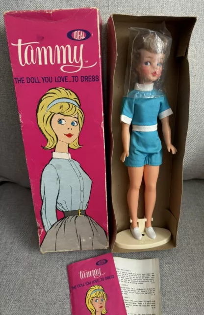 Vintage 1962 Ideal Tammy Doll 9000-1 Blonde Brown In ORIGINAL Pink Box New