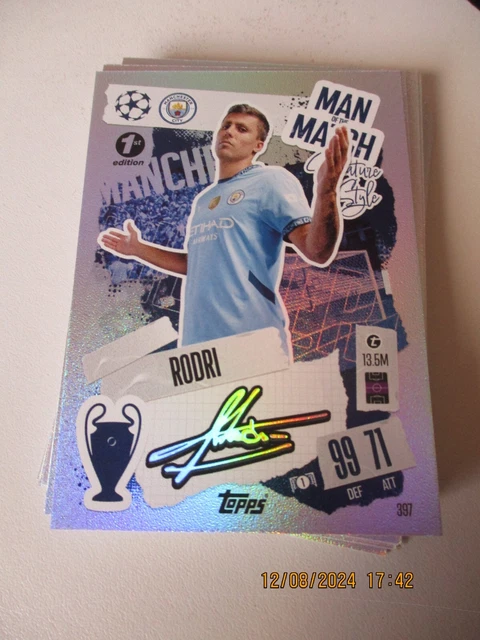 TOPPS MATCH ATTAX CL 2024-25 24-25 1° Edizione 397 Rodri Uomo della ...