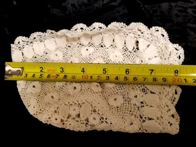 Stunning Antique RARE Victorian Baby BONNET HEADDRESS or Doll Lace Embroidery 3