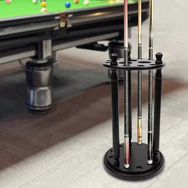 9 Hole Pool Cue Rack Stick Holder Billiard Cue Rack Wooden Organizer Floor Stand