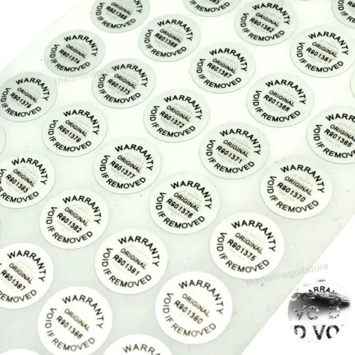 Silver Void Stickers 20mm With Serial Number Tamper Proof Evident Warranty Label