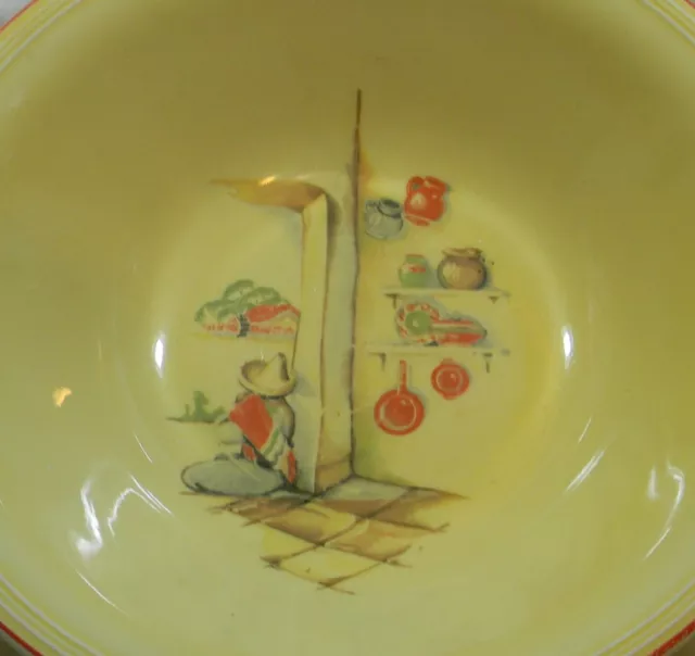 Edwin Knowles China Serving Bowl Tia Juana Pattern Vintage Semi-Vitreous