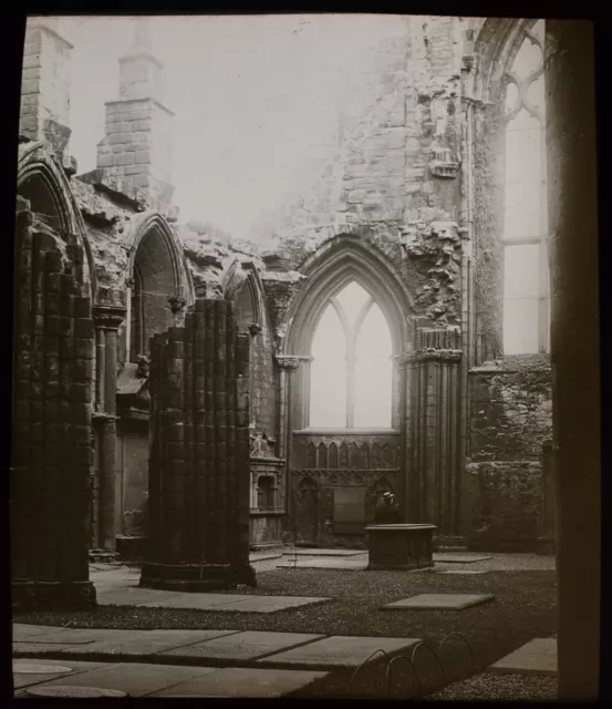 ANTIQUE Magic Lantern Slide HOLYROOD CHAPEL C1897 VICTORIAN PHOTO SCOTLAND