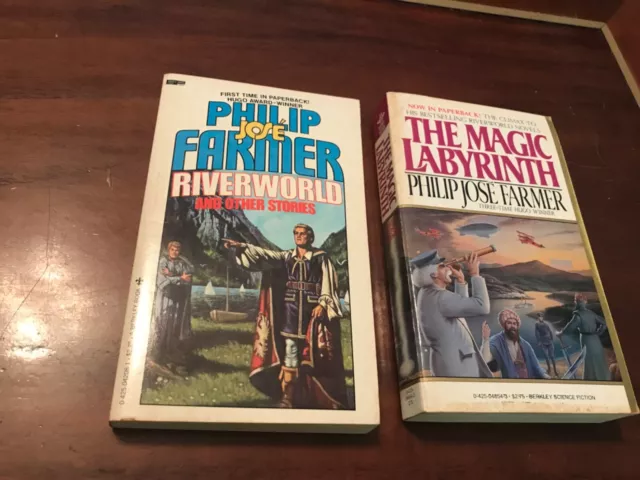 2 Philip Jose Farmer pb Magic Labyrinth & Riverworld and other stories