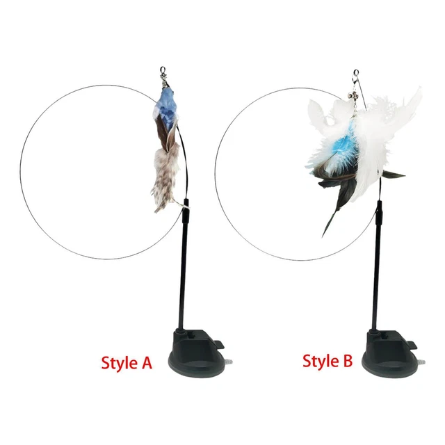 Jouets drôles de plume de chat avec le jouet interactif de chat de ventouse