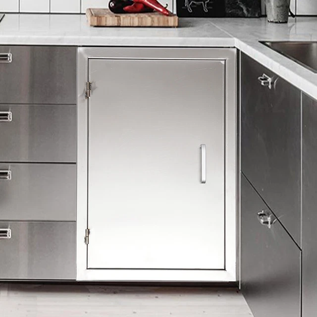 Outdoor Kitchen Cabinet Single Door Stainless Steel Access Drawer for BBQ Grills