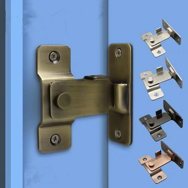 Serratura porta in acciaio inox 90 gradi fibbia porta di sicurezza catena scorrevole serrature