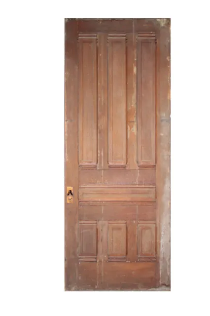 Salvaged 36” Antique Pocket Door, Late 1800's, NED2055