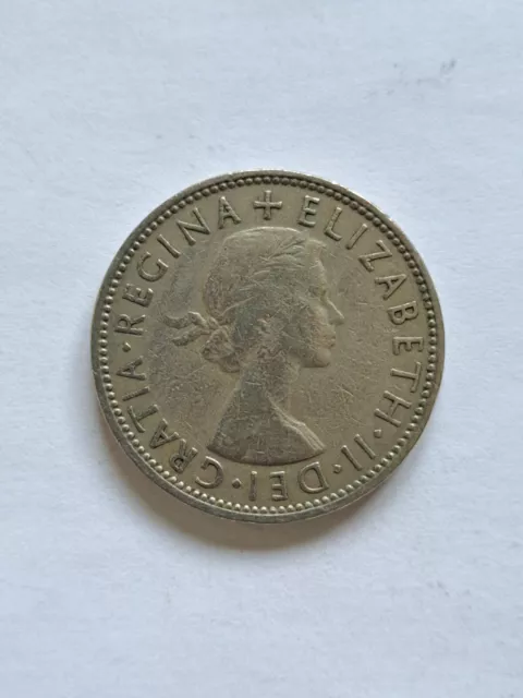 A 1961 Queen Elizabeth II florin/two shilling coin