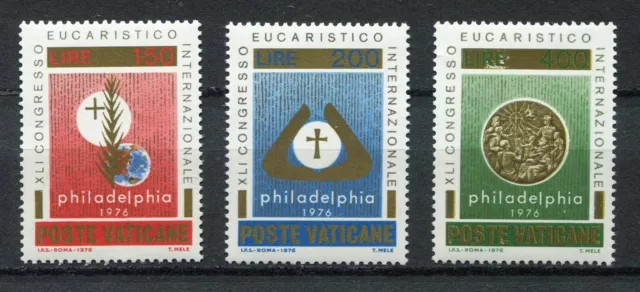 S10102) Vatican MNH 1976, Philadelphia Congress 3v
