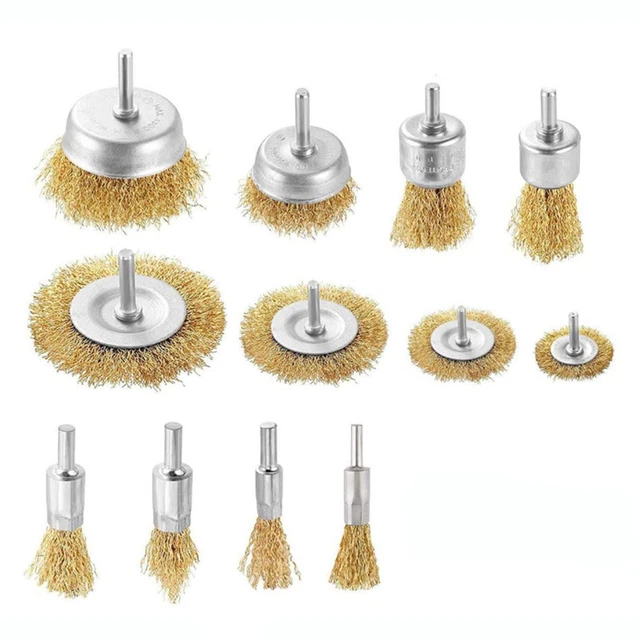 Wheel Brushes 12PCS/set (Pointed Head) 10mm 16mm 20mm 25mm 30mm Pen Type