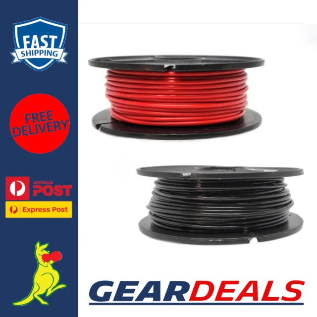 4mm Single Core Wire 30m Roll Red & Black Australian Made 4mm Single Core Cable