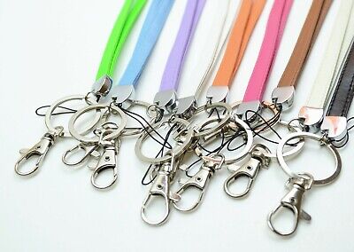 Premium Leather Neck Lanyard with keychain for Key, Phone, ID badge holder
