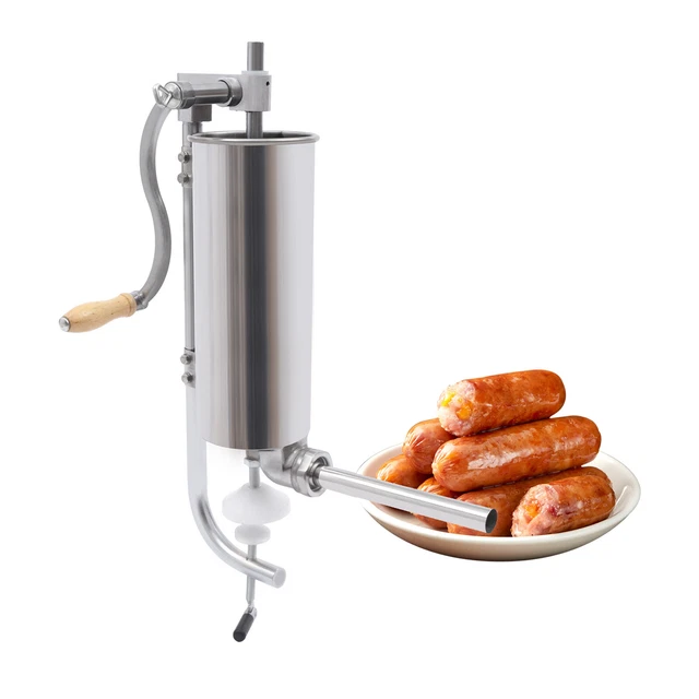 3L/6lbs Sausage Stuffer Stainless Steel Vertical Manual Meat Maker Press Filler
