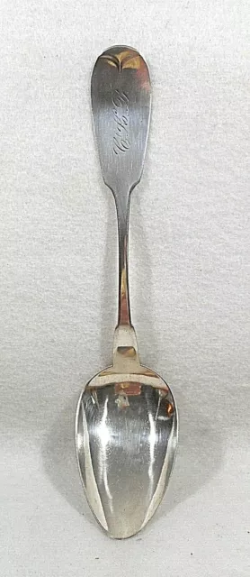 Coin Silver Hotchkiss & Schreuder Syracuse, NY Serving Spoon, ca. 1860