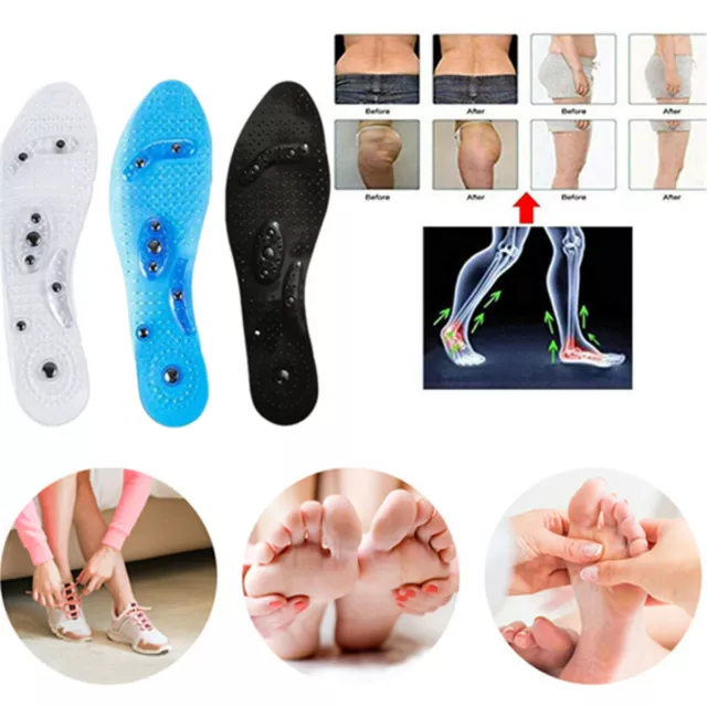 Magnetic Massage Shoe Insoles Acupressure Foot Therapy Health Care Pain Relief