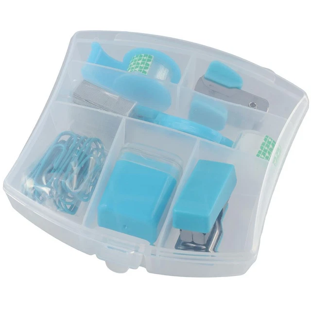 Blue Mini Office Supply Kits Metal Office Supplies Set  Office