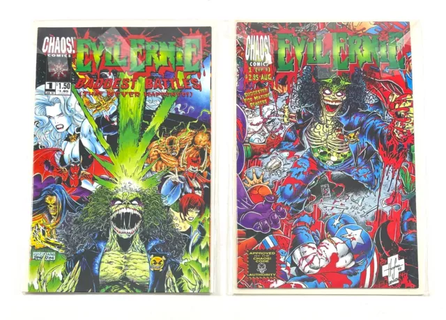 Chaos! Comics EVIL ERNIE vs The Superheroes #1 and Baddest Battles #1 NM 95/97