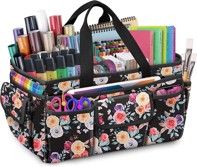 Bolso de Mano Grande de Almacenamiento Artesanal con Múltiples Bolsillos Libro de Recortes Transporte