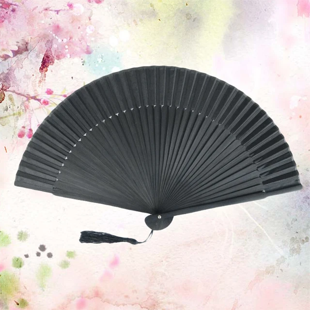 2 pz ventilatore pieghevole in seta decorativo pieghevole per gatto ventilatore in seta donna