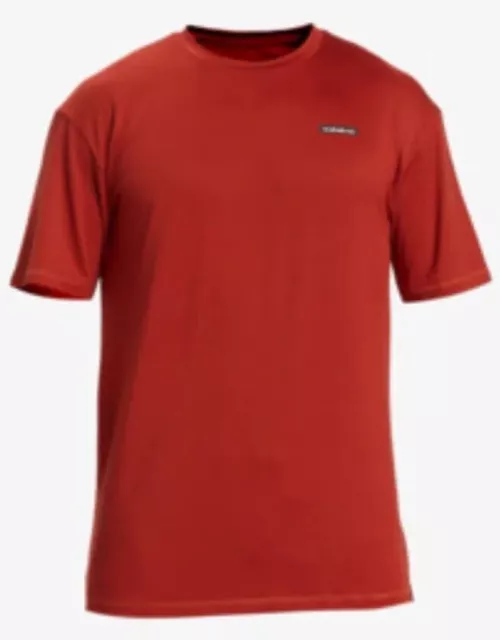 NWT Quiksilver Omni Session SS Mens XXL SPF 50+ Rash Guard Surf Tee Red Rust $42