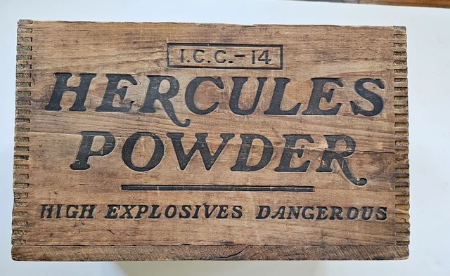 Vintage Hercules I.C.C-14   Wooden Powder Box/Crate
