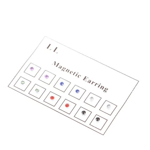 12 pz Anello Naso Magnete Non Forato Orecchio Tragus Cartilagine Labret Borchie