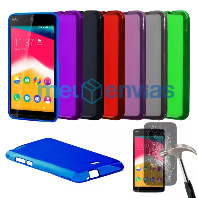 Funda para WIKO RAINBOW JAM Gel TPU LISO MATE + PROTECTOR CRISTAL OPCIONAL