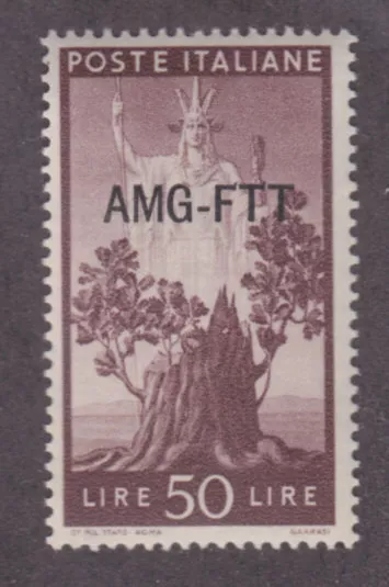 Trieste Sc 68 MNH. 1950 50l violet with AMG-FTT ovpt, F-VF