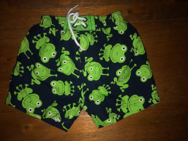 Mothercare Boys Frog Print Beach / Swim Short Age 6-9 Months. VGC, RRP £9.50