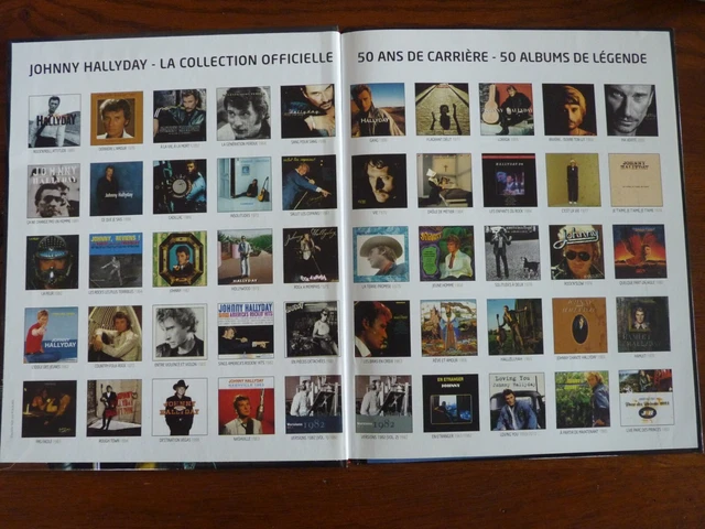 COLLECTION OFFICIELLE JOHNNY Hallyday 50 ans de carrière 50 albums de