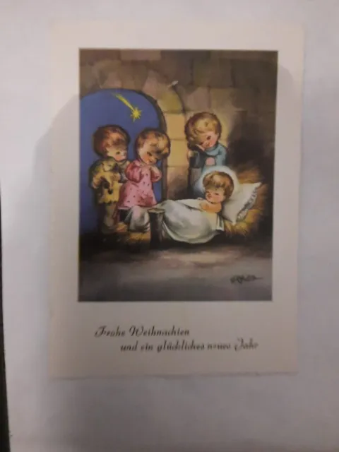 Alte AK--Frohe Weihnachten und ein glückliches Neues Jahr--gelaufen