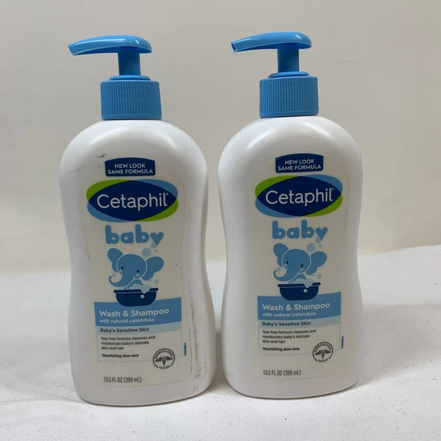 (Lot of 2) Cetaphil Baby Wash & Shampoo with Natural Calendula, Tear Free 13.5oz