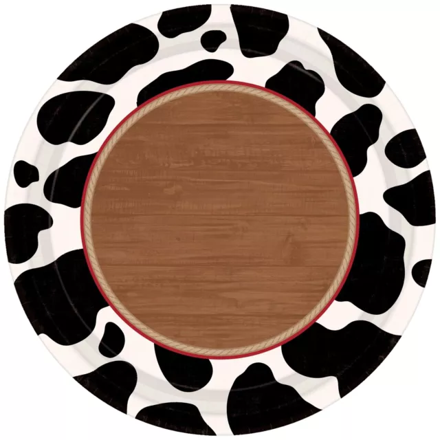 Amscan  Platos para Fiesta Diseño Estampado de Vaca Western Banquet de (SG29177)