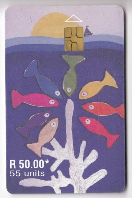 Afrique Telecarte / Phonecard .. Ile Maurice 55U Poisson Fish Art 99 Chip/Puce