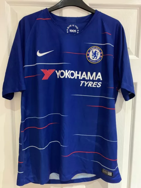 *L* 2018/19 Chelsea Home Football Shirt #8 Barkley (ks)