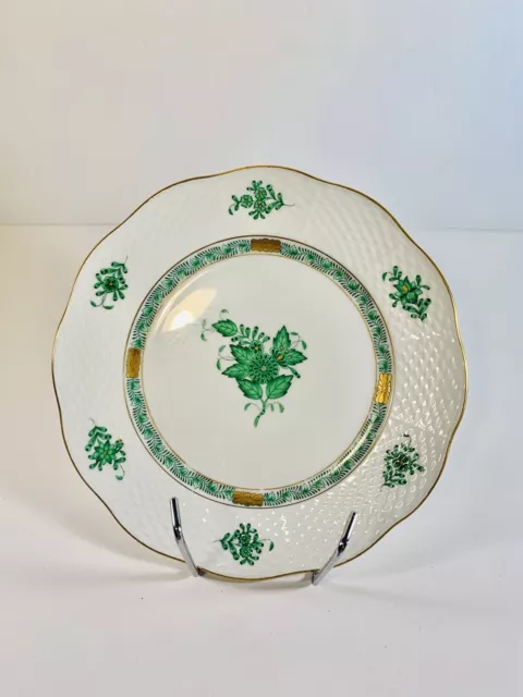 Vintage HEREND Green Chinese Bouquet Design 8 Inch Salad Plate 519/AV