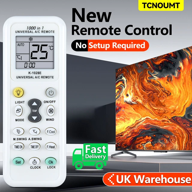 Air Conditioner Remote K-1028E Universal Air Conditioner A/C Remote Control For Haier, Hitachi Codes List 3 Digit