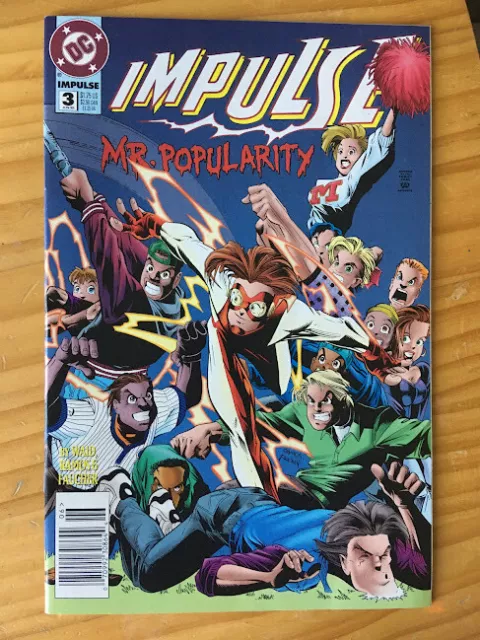 Impulse # 3 Vf+ 1995 Dc Comics Newsstand Copy Humberto Ramos Mark Waid