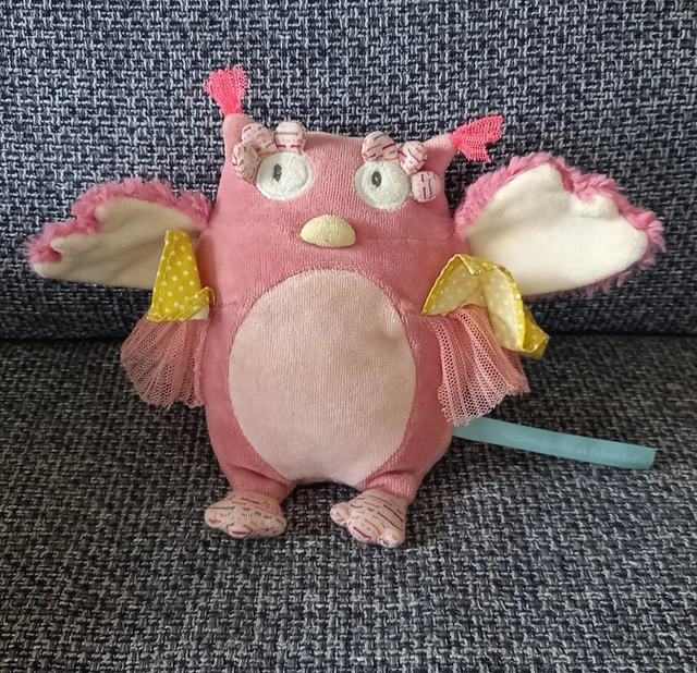 D1 Doudou Peluche Moulin Roty Mademoiselle Et Ribambelle Chouette Rose