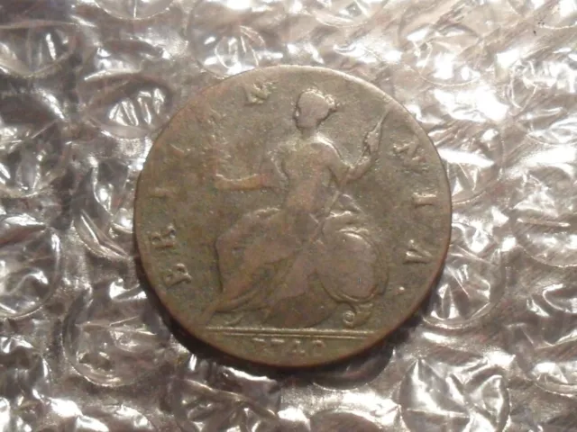 1740 George II half-penny.